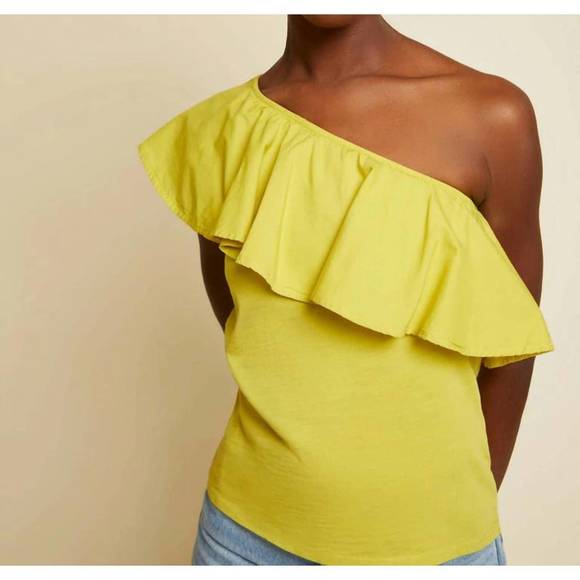 NEW NATION LTD noella top in chartreuse - Picture 3 of 7